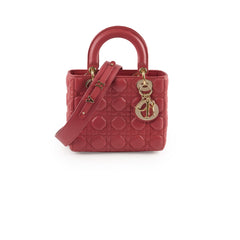 Christian Dior Small Lambskin Lady Dior Dark Pink Christian Dior Small Lambskin Lady Dior Dark Pink