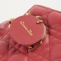 Christian Dior Small Lambskin Lady Dior Dark Pink Christian Dior Small Lambskin Lady Dior Dark Pink