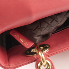 Christian Dior Small Lambskin Lady Dior Dark Pink Christian Dior Small Lambskin Lady Dior Dark Pink