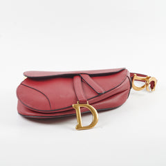Christian Dior Saddle Bag Burgundy Christian Dior Saddle Bag Burgundy