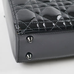Christian Dior Small Lady Dior Patent Black Christian Dior Small Lady Dior Patent Black