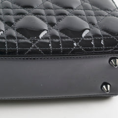 Christian Dior Small Lady Dior Patent Black Christian Dior Small Lady Dior Patent Black
