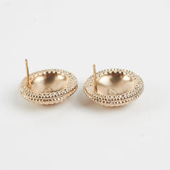 Chanel Round cc Logo Earrings Chanel Round cc Logo Earrings