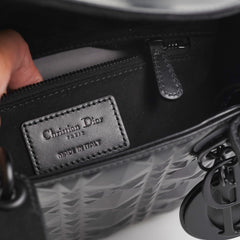 Christian Dior My ABC  Lady Dior Calfskin Small Cannage Bag Black Christian Dior My ABC  Lady Dior Calfskin Small Cannage Bag Black