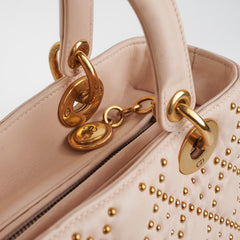 Christian Dior Medium Lady Dior Beige Studded Christian Dior Medium Lady Dior Beige Studded
