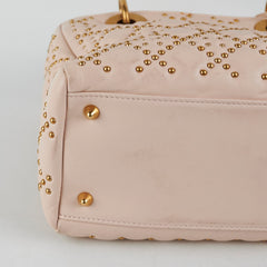 Christian Dior Medium Lady Dior Beige Studded Christian Dior Medium Lady Dior Beige Studded