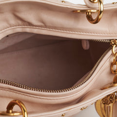 Christian Dior Medium Lady Dior Beige Studded Christian Dior Medium Lady Dior Beige Studded