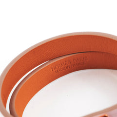 Hermes Mini Kelly Double Tour Pink Bracelet Size T3