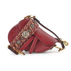 Christian Dior Mini Saddle Burgundy Christian Dior Mini Saddle Burgundy