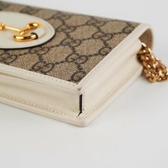 Gucci Horsebit 1955 White Wallet on Chain Gucci Horsebit 1955 White Wallet on Chain
