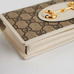Gucci Horsebit 1955 White Wallet on Chain Gucci Horsebit 1955 White Wallet on Chain