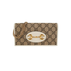 Gucci Horsebit 1955 White Wallet on Chain Gucci Horsebit 1955 White Wallet on Chain