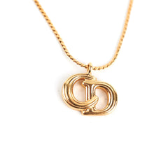 Christian Dior Logo Gold Necklace Costume Jewellery Christian Dior Logo Gold Necklace Costume Jewellery