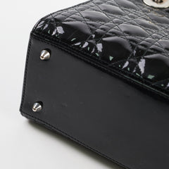 Christian Dior Medium Patent Lady Dior Black Christian Dior Medium Patent Lady Dior Black