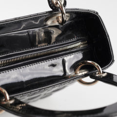 Christian Dior Medium Patent Lady Dior Black Christian Dior Medium Patent Lady Dior Black