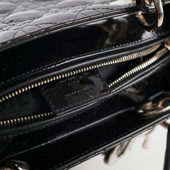 Christian Dior Medium Patent Lady Dior Black Christian Dior Medium Patent Lady Dior Black