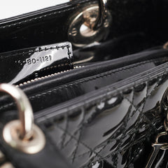 Christian Dior Medium Patent Lady Dior Black Christian Dior Medium Patent Lady Dior Black