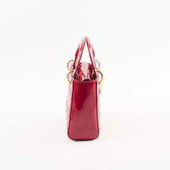 Christian Dior Mini Lady Dior Patent Red Crossbody Christian Dior Mini Lady Dior Patent Red Crossbody