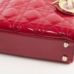 Christian Dior Mini Lady Dior Patent Red Crossbody Christian Dior Mini Lady Dior Patent Red Crossbody
