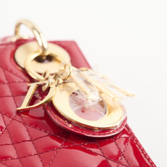 Christian Dior Mini Lady Dior Patent Red Crossbody Christian Dior Mini Lady Dior Patent Red Crossbody
