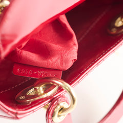 Christian Dior Mini Lady Dior Patent Red Crossbody Christian Dior Mini Lady Dior Patent Red Crossbody
