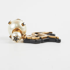Christian Dior Pearl/Crystal Single Tribal Earring Costume Jewellery Christian Dior Pearl/Crystal Single Tribal Earring Costume Jewellery