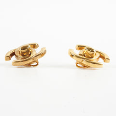 Chanel Vintage CC Turnlock Logo Clip on Earrings Chanel Vintage CC Turnlock Logo Clip on Earrings