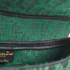 Christian Dior Oblique Dark Green Saddle Fabric Christian Dior Oblique Dark Green Saddle Fabric