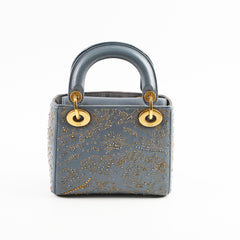 Christian Dior Mini Lady Dior Jardin d'Hiver Blue Christian Dior Mini Lady Dior Jardin d'Hiver Blue