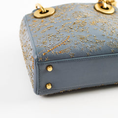 Christian Dior Mini Lady Dior Jardin d'Hiver Blue Christian Dior Mini Lady Dior Jardin d'Hiver Blue