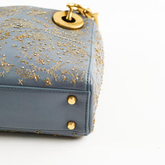 Christian Dior Mini Lady Dior Jardin d'Hiver Blue Christian Dior Mini Lady Dior Jardin d'Hiver Blue