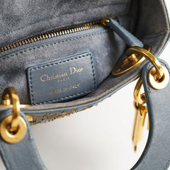 Christian Dior Mini Lady Dior Jardin d'Hiver Blue Christian Dior Mini Lady Dior Jardin d'Hiver Blue