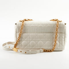 Christian Dior Medium Caro Cannage Bag White Christian Dior Medium Caro Cannage Bag White