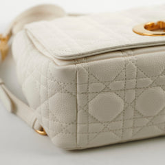 Christian Dior Medium Caro Cannage Bag White Christian Dior Medium Caro Cannage Bag White
