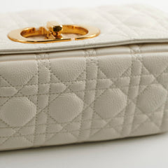 Christian Dior Medium Caro Cannage Bag White Christian Dior Medium Caro Cannage Bag White