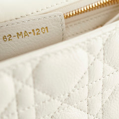Christian Dior Medium Caro Cannage Bag White Christian Dior Medium Caro Cannage Bag White