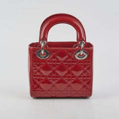 Christian Dior Mini Lady Dior Patent Red Christian Dior Mini Lady Dior Patent Red