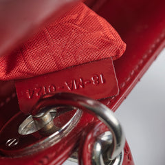 Christian Dior Mini Lady Dior Patent Red Christian Dior Mini Lady Dior Patent Red