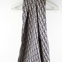 Christian Dior Oblique Navy Silk Scarf Christian Dior Oblique Navy Silk Scarf