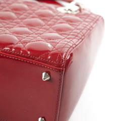 Christian Dior Medium Lady Dior Patent Red Christian Dior Medium Lady Dior Patent Red