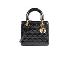 Christian Dior Medium Lady Dior Patent Black Bag Christian Dior Medium Lady Dior Patent Black Bag
