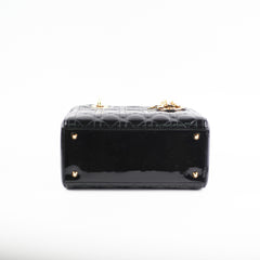 Christian Dior Medium Lady Dior Patent Black Bag Christian Dior Medium Lady Dior Patent Black Bag