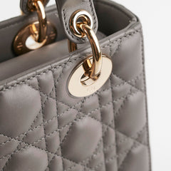 Christian Dior Small Grey Lady Dior Christian Dior Small Grey Lady Dior