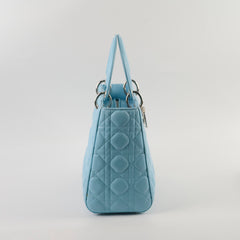 Christian Dior Medium Lady Dior Lambskin Light Blue Christian Dior Medium Lady Dior Lambskin Light Blue