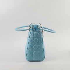 Christian Dior Medium Lady Dior Lambskin Light Blue Christian Dior Medium Lady Dior Lambskin Light Blue