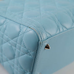 Christian Dior Medium Lady Dior Lambskin Light Blue Christian Dior Medium Lady Dior Lambskin Light Blue