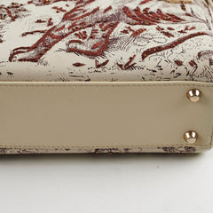 Christian Dior Mini Lady Dior Calfskin Limited Edition Embroidered Bag Ivory/Burgundy Christian Dior Mini Lady Dior Calfskin Limited Edition Embroidered Bag Ivory/Burgundy