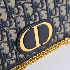 Christian Dior Montaigne Belt Bag with Chain Navy Christian Dior Montaigne Belt Bag with Chain Navy