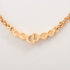 Christian Dior Logo Rhinestone Gold Necklace Costume Jewellery Christian Dior Logo Rhinestone Gold Necklace Costume Jewellery