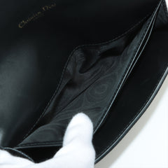 Christian Dior Saddle Leather Chain Wallet Black Christian Dior Saddle Leather Chain Wallet Black